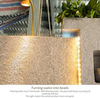 Retro Modern Stone Look Cascading Water Flowing Wall Fountain with LED Lights, 6.89FT Tall Indoor Outdoor Water Feature for Home Garden Entryway(Left)(#A) - Image 5