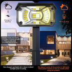 LEREKAM Solar Spot Lights Outdoor,40 LEDs Solar Outdoor Waterproof Landscape Lights with 3 Light Modes, Solar Powered Garden Yard Wall Lights Auto On,Off for Patio 8 Pack - Image 5