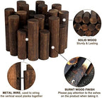 WORTH Wooden Log Rolls Garden Edging, 6.5" H x 47" L Landscape Lawn Border - Image 5