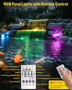 T-SUN Colored Pond Lights LED Underwater with APP and Remote Control 6 Pack - Image 4