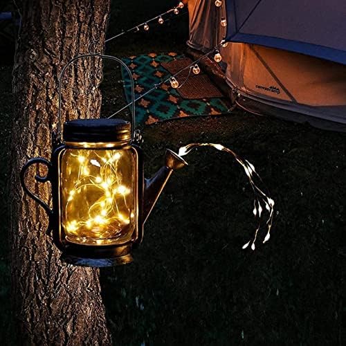 Outdoor Solar Garden Lights Hanging Watering Can Lights with 45 Led String Lights, for Flower Fence Lawn Patio Festoon Party Christmas Holiday - Image 3