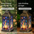 Solar Hanging Lantern Colorful Space Exploration Scene Rocket Astronauts Galaxy Elements Waterproof LED Lights Decor Patio Yard Lawn Porch Lamp, Birthday Gift for Mom Women Garden Outdoor Decor - Image 4