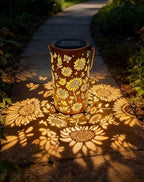 Colorful Sunflower Glow Solar Garden Lantern, 2026 Waterproof Outdoor Solar Powered Hanging Light for Garden, Patio, Pathway Lantern, Let Your Garden Bloom with Light After Sunset (Warm*1, Small) by Unknown