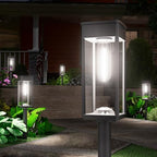 NEWMESSI Solar Walkway Lights Outdoor, 4 Pack, 3 Heights, Cool White, IP65 by NEWMESSI