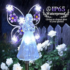GIGALUMI 4 Pack Angel Solar Lights Outdoor Garden Decor Yard Art - Image 2