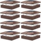 Peasur 8 Packs 4x4 Brown Solar Post Cap Lights Outdoor with 3 Modes by Peasur