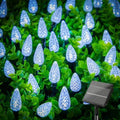 Brightown White Solar Operated C6 Strawberry String Lights, 22.64ft 50 LEDs White LED Christmas Fairy Lights, Solar Christmas Lights Outdoor, Christmas Decorations for Christmas Tree, Garden Decor by Brightown