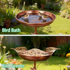 Metal Bird Bath with Solar Fountain for Outdoors - Image 5