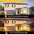 12" Dusk to Dawn Outdoor Wall Sconces Farmhouse Barn Light Outdoor Wall Lights Exterior Wall Lighting Fixture for Porch Entryways, 1 Pack - Image 3