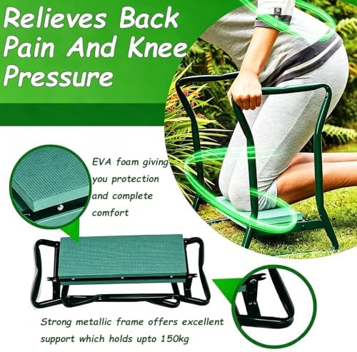 Garden Kneeler Seat,Folding Stool with Handles,Thick EVA Foam Pad - Image 4