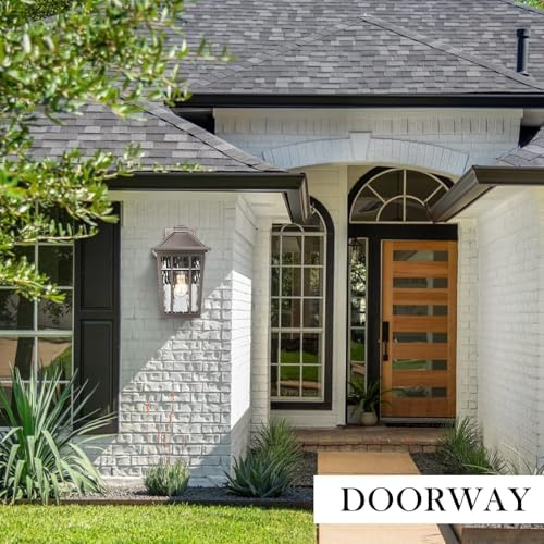 Darkaway Large Outdoor Sconce Lights Wall Light Fixtures,14inch Exterior Porch Light Outdoor Sconce Anti-Rust Waterproof Aluminum Outside Light with Water Ripple Glass for Patio Yard Doorway Garage - Image 2