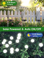 8 Pack Solar Garden Lights, 64 LED Firefly Lights Solar Outdoor Waterproof - Image 5