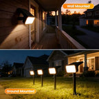 Fabrito Upgraded Solar Spot Lights Outdoor IP67 Waterproof 8 Pack, [108 LEDs, 4 Modes, 800LM] Dusk to Dawn Spotlights for All Night, 2-in-1 Solar Landscape Lights for Garden, Yard, Tree, Warm White - Image 6