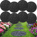 Nuanchu Leaf 8 Pack Rubber Stepping Stones 17" by Nuanchu