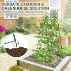 iGreely Heavy Duty Adjustable A-Frame Cucumber Trellis for Climbing Plants,48"x16" Foldable Frame Rust-Proof Metal Trellis with Dense Grid,Perfect for Raised Beds,Garden,Tomatoes (2 Pack) - Image 4