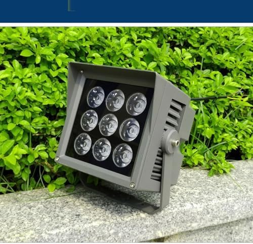 Rotation Spotlight - Spotlight Led Beam Light, 110-230V LED Long Distance Spotlight Outdoor Building Wall Washer, IP67 Waterproof Porch Beam Lights, for Hotel Villas(Cold Whit) by Unknown