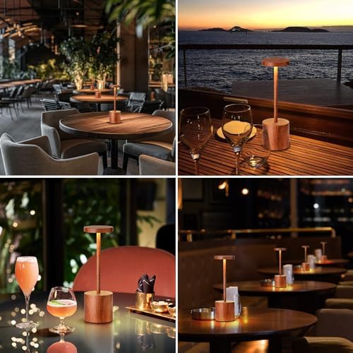 Cordless Table Lamp Rechargeable,Battery Powered LED Outdoor Table Light - Image 5