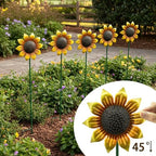 Sunflowers Metal Yard Art Wind Spinners Outdoor Decoration Stakes - Image 4