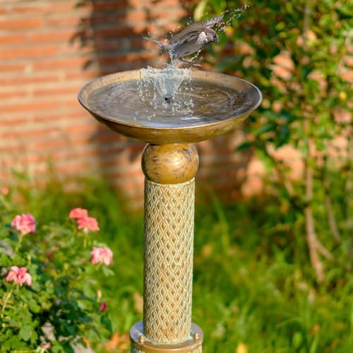 35.4"H Metal Bird Bath for Outside,Vintage Bird Bath,Garden Lawn Yard Decor - Image 5