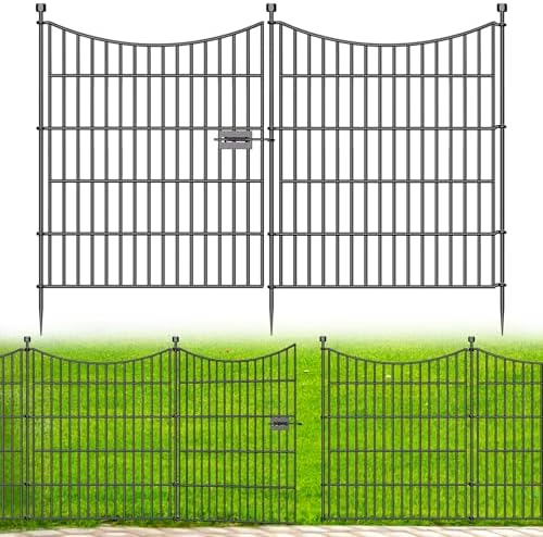 No Dig Dog Fence Outdoor for Yard with Gate, 32 in(H) X 11.8 ft(L) by OutdoorFence