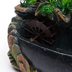 Rockery Tabletop Fountain Water Fountain Rockery Crafts Desktop Simulation Resin Rockery Bonsai with LED Automatic Pump for Office, Home, Bedroom Desk Decoration Gifts (A 7.9x5.9x11.8in) - Image 6
