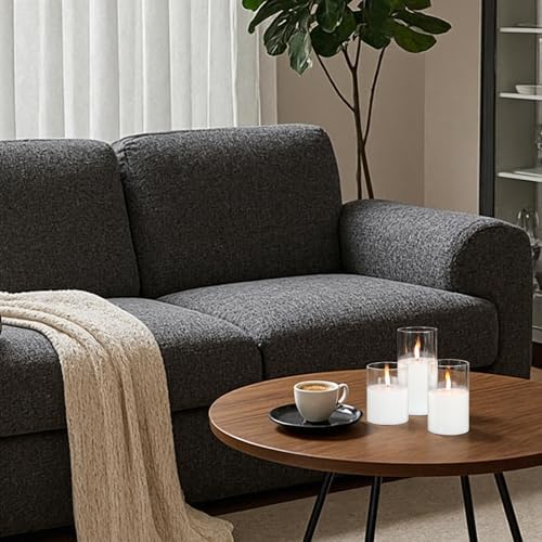 GenSwin Glass Flameless Candles Battery Operated with Remote Clear - Image 3