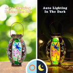 STARSOUL Solar Lantern Outdoor Waterproof, Hanging Solar Lantern for Patio Garden Yard Decor, Dragonfly Garden Decor, Dragonfly Gift for Women - Image 5