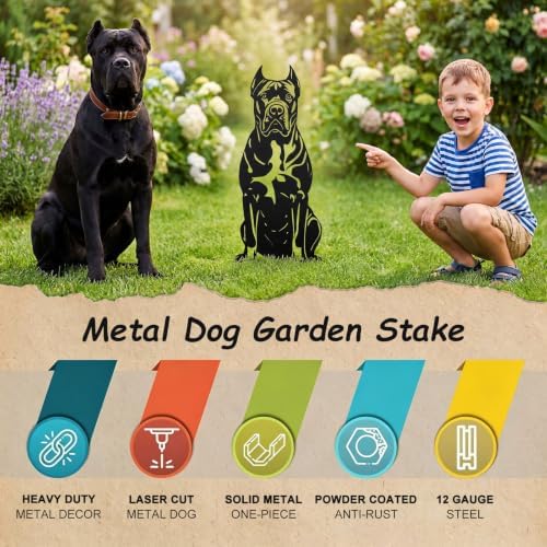 14" Great Dane Statue Garden Stake - Image 2