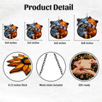 Lovely Hugging Racoon and Red Panda Acrylic Suncatcher - Image 2