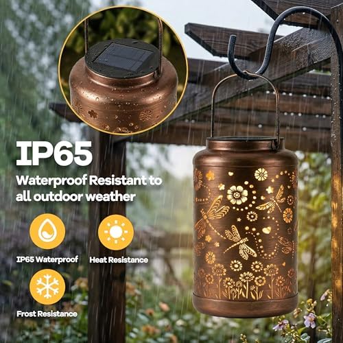 Dragonfly Solar Lantern with Ground Stake, Birthday Gifts for Women - Image 4