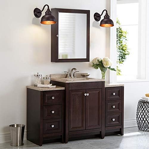 9" Industrial Gooseneck Light Fixture, Oil Rubbed Bronze Barn Light, Modern Farmhouse Wall Sconce for Vanity, Bathroom, Bedroom, Hallway, Living Room, and Reading Room - Image 4