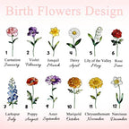 Personalized Grandma's Garden Stained Glass Suncatcher Birth Month Flowers Glass Sun Catcher, Custom Mom's Garden Window Hanging, Mothers Day Grandma Mom Ornament Gifts for Nana Women 11.81" - Image 2