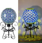 Stargarden Solar Gazing Ball, 10”Glass Gazing Globe with Metal Ball Stand by Stargarden