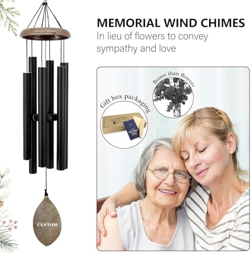 ASTARIN Personalized Name 35" Memorial Wind Chimes, Metal Sympathy Gifts for Loss of Mother Father Loved One, Bereavement Wind Chime in Memory Gift, Decor Outdoor Garden Patio, Produced in Texas - Image 2