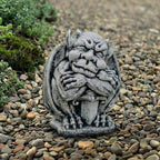 OLOMA Medieval Sleeping Gargoyle Concrete Garden Statue Winged Demon Gothic Outdoor Garden Decor Lawn Ornament Stone Mythical Creature Sculpture Yard Patio Porch Landscape Accent Gift - Image 4