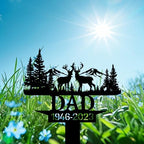 Personalized Hunter Grave Marker Deer Hunting Dad Memorial Garden Stake 8-24 inch Hunter Dad Loss Gift, Hunter Memorial Gift Loss of Loved One (Deer Hunting Dad) - Image 2