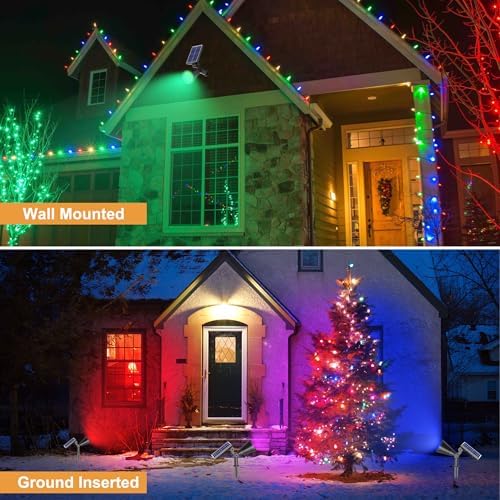 Solar Lights Outdoor Waterproof Spot Lights, Multicolor 4 Pack - Image 4