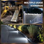 PATIOWIN 20 Pack Solar Step Lights for Outside, 24 LEDs Solar Stair Lights Waterproof IP65, Solar Deck Lights Outdoor Decor for Garden, Porch, Pathway, Patio, Fence, Balcony - Image 2