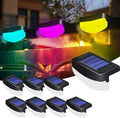 LED Solar Step Lights, 8 Pack Solar Deck Lights Outdoor IP65 Waterproof Pool Side Lighting Decor for Stairs Fence Yard Driveway Pathway Yard Backyard, RGB Color Changing by TTiiLoe