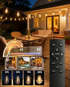 TW SHINE 100 FT Solar String Lights Outdoor, 31+2 LED Waterproof Shatterproof Bulbs with Remote Dimmable Timer, 3 Lighting Modes Patio Light for Garden Yard Wedding Party Holiday Decoration - Image 4