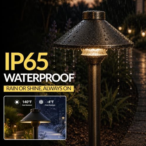 Outdoor Pathway Light – Landscaping Lighting (4 Pack) – Antique Bronze - Image 3