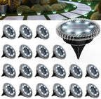 PATIOWIN 20 Pack Small Solar Ground Lights, Garden Lights Cool White by PATIOWIN