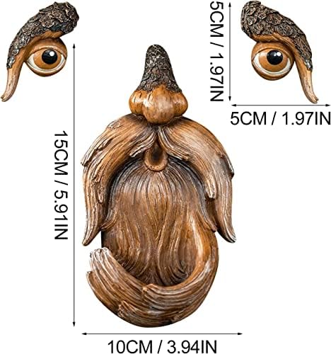 Tree Face Decor Bird Feeder Outdoor, Novelty Wild Resin Bird Feeder, Whimsical Old Man Tree Sculpture, Yard Art Garden Lawn Decoration - Image 5