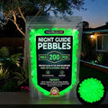 Colorful Glow-in-the-Dark Garden Stones, Night Guide Pebbles Solar Glowing Rocks for Landscaping Walkways Aquariums,5 Hour Glow Weatherproof Resin Luminous Stepping Stones (2000, Green) by Unknown