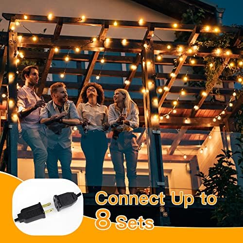 Ollny Outdoor String Lights, 100FT LED Patio Lights Waterproof Plug in - Image 5