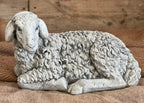 Lying Sheep Figure Realistic Lamb Yard Statue Stone Religious Figurine Ornament Decorated Sheep Statue for Garden - Image 5
