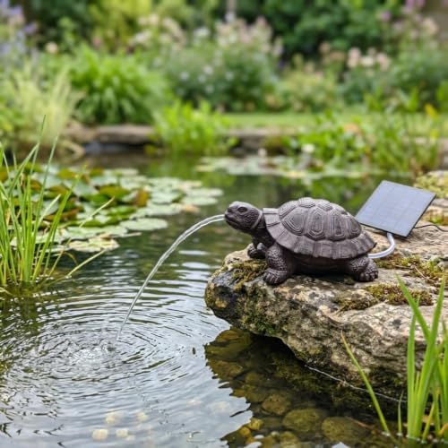Pond Spitter, Pond Fountain Brown Resin Turtle Fountain, 7.6 * 5.1 * 3.5in - Image 3