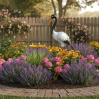 39" Large Heron Garden Statue,Crane Outdoor Statues with Leaf Tray - Image 6