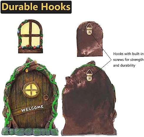 3 Pcs Miniature Fairy Garden Accessories Fairy Door and Windows Bundle - Image 7