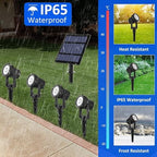 T-SUNUS Solar Landscape Spotlights 4-in-1 White 6000K Outdoor Garden Flag - Image 5